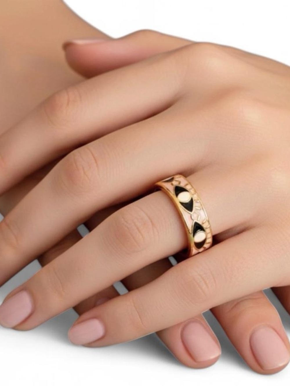NWOT Pink Evil Eye Adjustable Ring